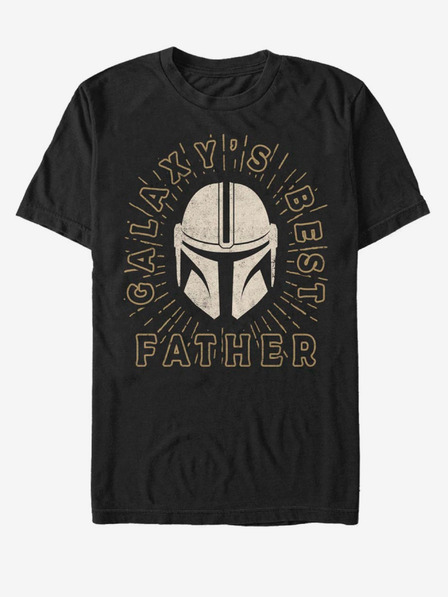 ZOOT.Fan Fekete Unisex póló ZOOT.Fan Star Wars Mando Apa Sisakja