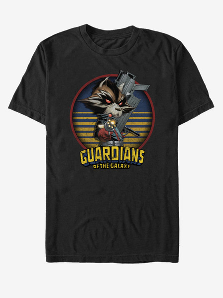 ZOOT.Fan Fekete unisex póló Rocket Guardians of the Galaxy ZOOT.FAN Marvel - A galaxis őrzői