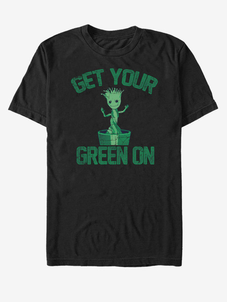 ZOOT.Fan Fekete unisex póló Get Your Green On Groot Guardians of the Galaxy ZOOT.FAN Marvel Marvel