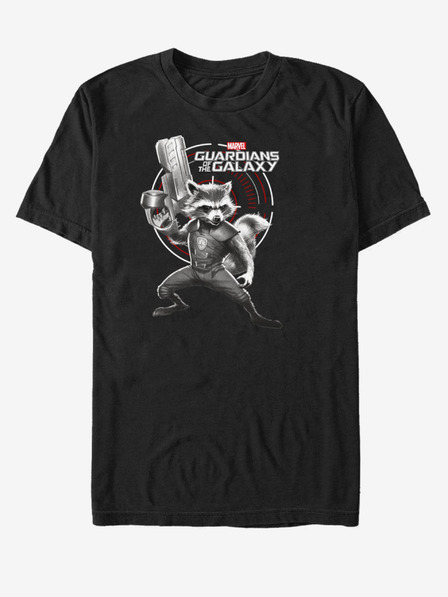 ZOOT.Fan Fekete unisex póló Rocket Guardians of the Galaxy ZOOT.FAN Marvel - A galaxis őrzői
