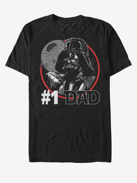 ZOOT.Fan Fekete unisex póló ZOOT.Fan Star Wars Legjobb apa