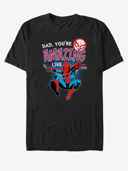 ZOOT.Fan Fekete uniszex póló ZOOT.Fan Marvel Amazing Like Apa