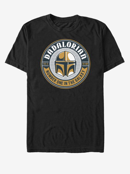 ZOOT.Fan Fekete uniszex póló ZOOT.Fan Star Wars Mando kupa matrica