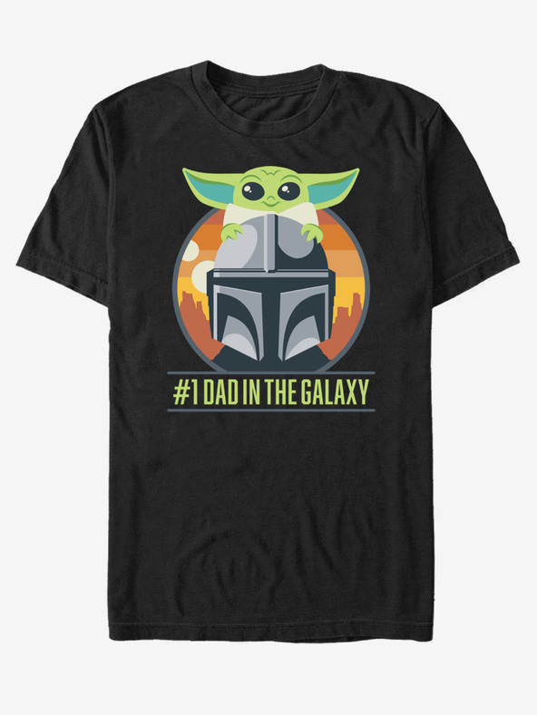 ZOOT.Fan Fekete unisex póló ZOOT.Fan Star Wars Mando Malacka hátulról