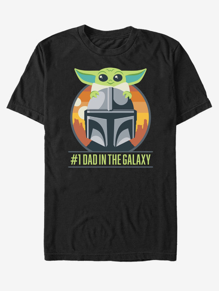 ZOOT.Fan Fekete unisex póló ZOOT.Fan Star Wars Mando Malacka hátulról