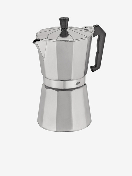 Cilio Ezüst Alumínium Classico indukciós kávéfőző/espresso gép 6 csészére Cilio