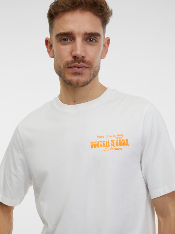 Scotch & Soda Fehér férfi Scotch & Soda póló