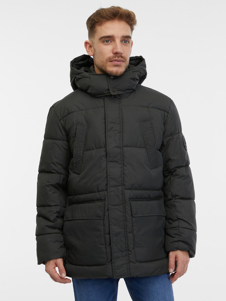 ONLY & SONS Fekete férfi ONLY & SONS Arwin steppelt kabát