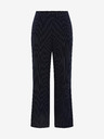 Pieces Sötétkék női csíkos széles szárú nadrág Pieces Bossy