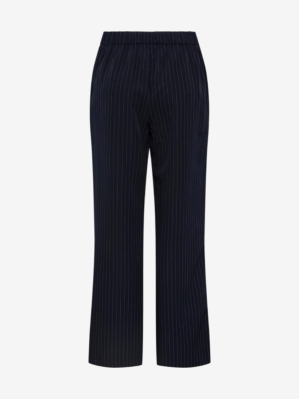 Pieces Sötétkék női csíkos széles szárú nadrág Pieces Bossy