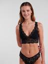 Pieces Fekete női csipkés melltartó Pieces Lina