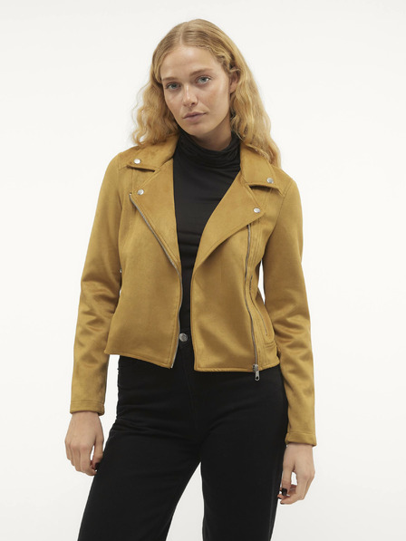 Vero Moda Női mustárszínű szarvasbőr dzseki Vero Moda Jose