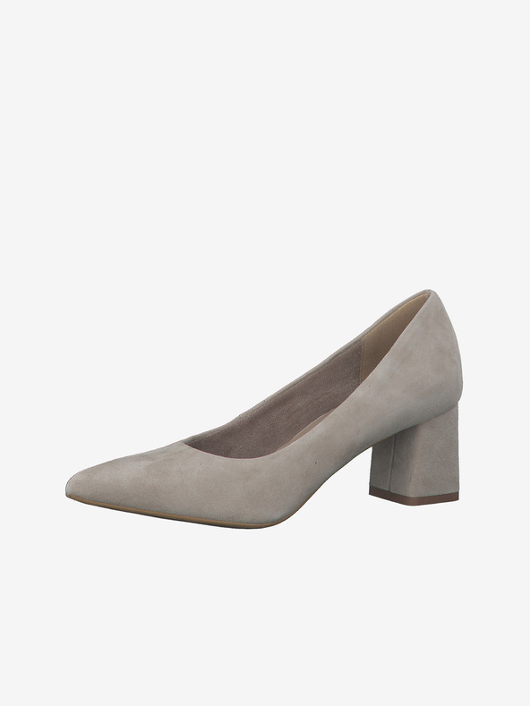 Tamaris Bézs női velúr alacsony sarkú szivattyúk Tamaris