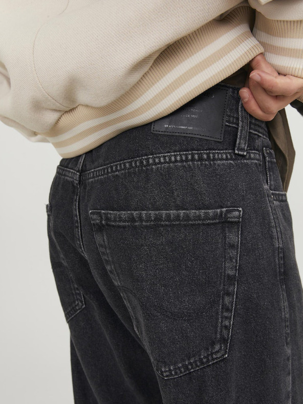 Jack & Jones Fekete férfi egyenes szabású farmer Jack & Jones Chris