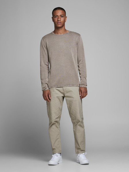 Jack & Jones Világosbarna Jack & Jones férfi Leo pulcsi