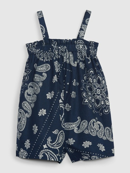 GAP Baby len mintás overall GAP