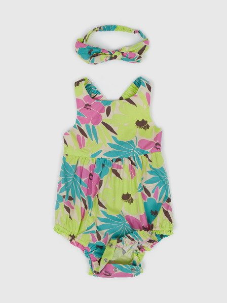 GAP Baby virágmintás body fejpánttal GAP