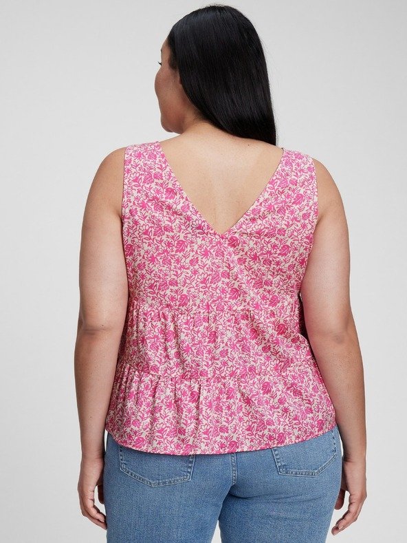 GAP Bavlněný květovaný crop top GAP