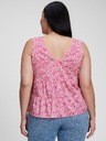 GAP Bavlněný květovaný crop top GAP