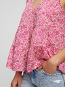GAP Bavlněný květovaný crop top GAP