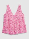GAP Bavlněný květovaný crop top GAP