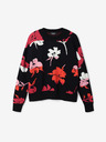 Desigual Piros és fekete női Desigual Luca virágos pulóver virágos Desigual Luca