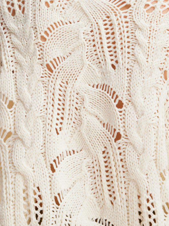 Desigual Desigual Milano krémszínű gyapjú keverék női kardigán