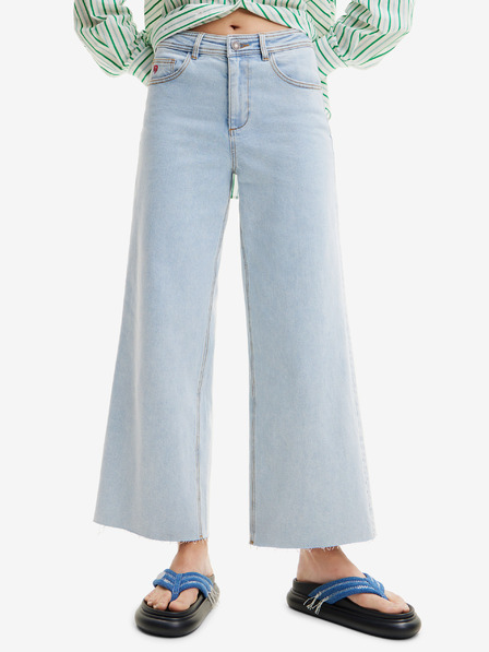 Desigual Világoskék női Desigual Denver széles szárú farmer