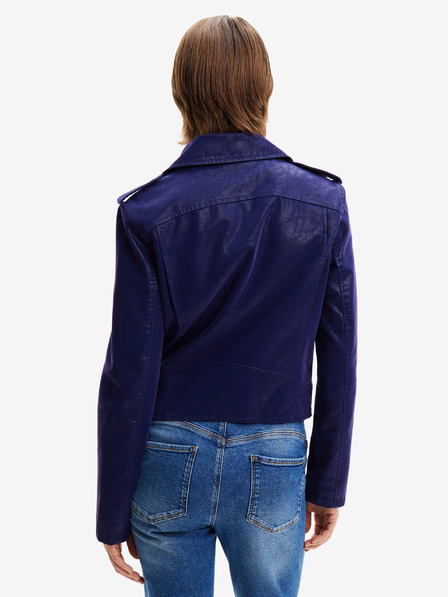 Desigual Sötétkék női Desigual Harry bőr görbe dzseki