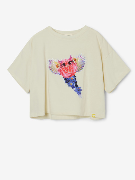 Desigual Desigual Catrina krémszínű lány póló