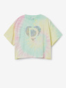 Desigual Desigual Daira sárga és zöld színű batikolt lány póló