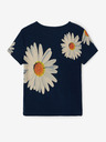 Desigual Desigual Danerys sötétkék virágos lány póló