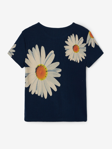 Desigual Desigual Danerys sötétkék virágos lány póló