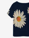 Desigual Desigual Danerys sötétkék virágos lány póló