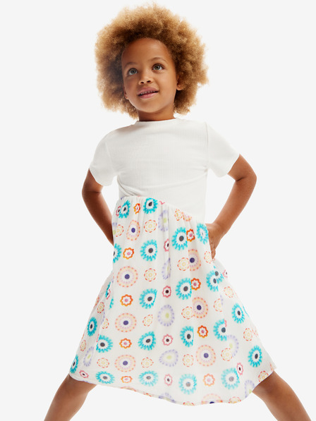 Desigual Fehér Desigual Andy lányruha