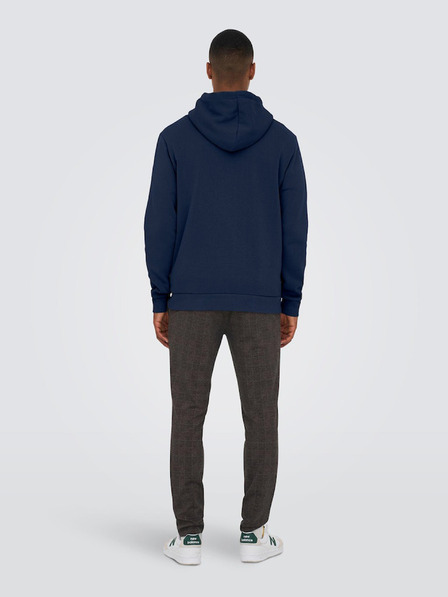 ONLY & SONS Sötétkék férfi basic kapucnis pulóver ONLY & SONS Ceres