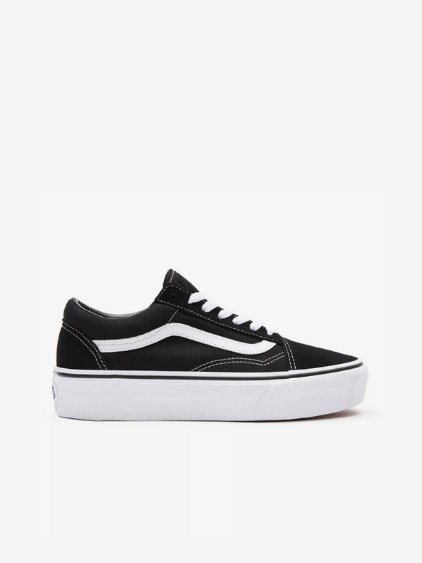 Vans Fekete szarvasbőr platform tornacipő VANS Old Skool