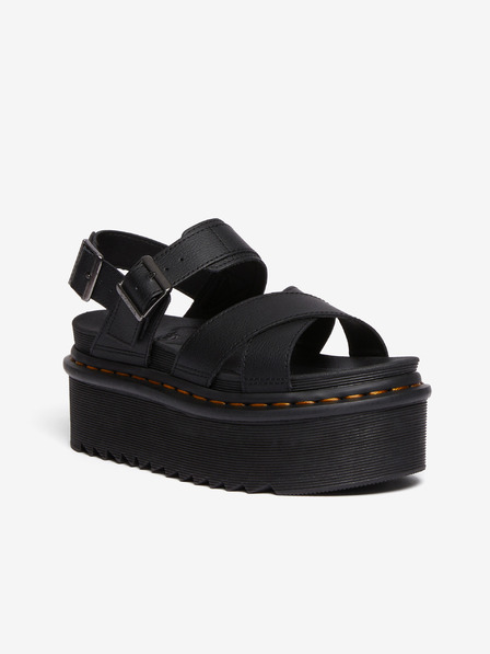 Dr. Martens Fekete női Dr. Martens Voss Ii Quad platform szandálok