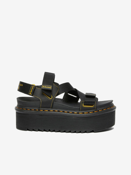 Dr. Martens Fekete női bőr platform szandál Dr. Martens Kimber