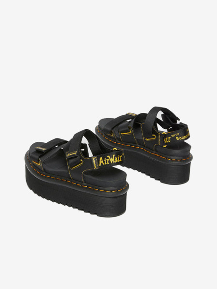 Dr. Martens Fekete női bőr platform szandál Dr. Martens Kimber