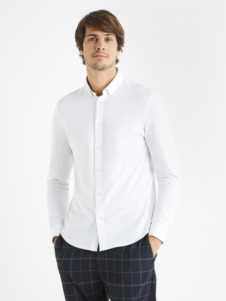 Celio Fehér férfi póló Celio Bapik