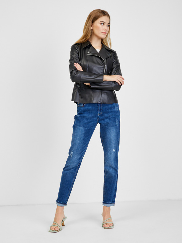 Orsay ORSAY fekete női bőrdzseki