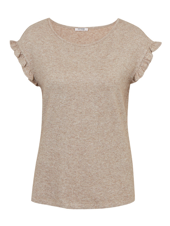 Orsay ORSAY világosbarna csíkos női póló