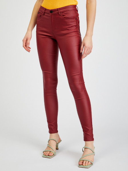 Orsay ORSAY bordó női skinny fit nadrág