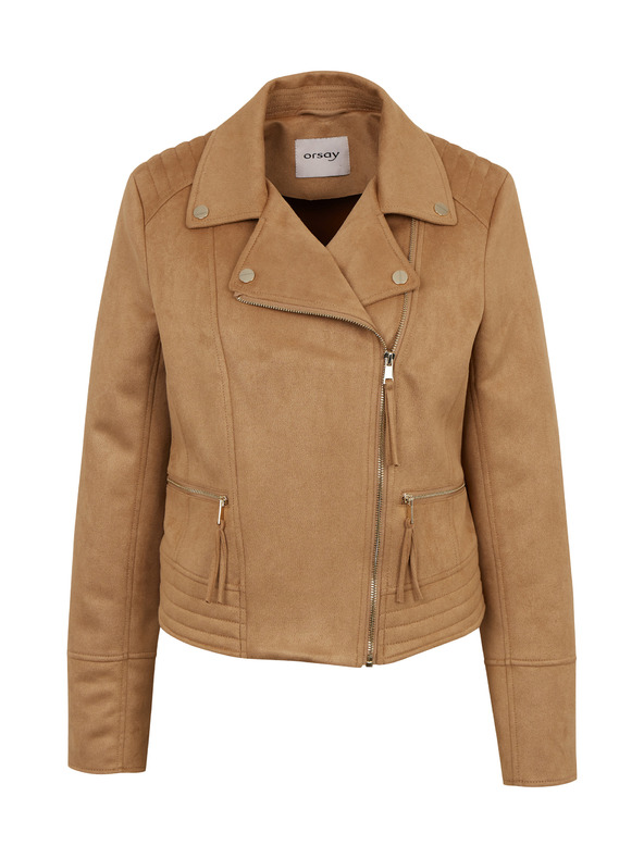 Orsay ORSAY Világosbarna női gömbölyded kabát szarvasbőrből