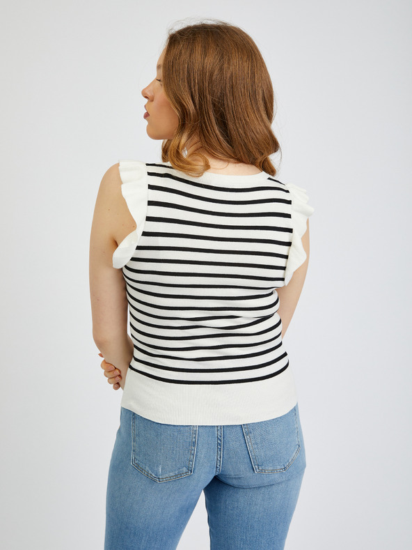 Orsay ORSAY fekete-fehér női csíkos póló