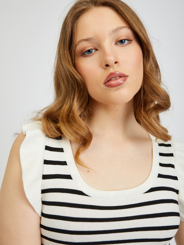 Orsay ORSAY fekete-fehér női csíkos póló