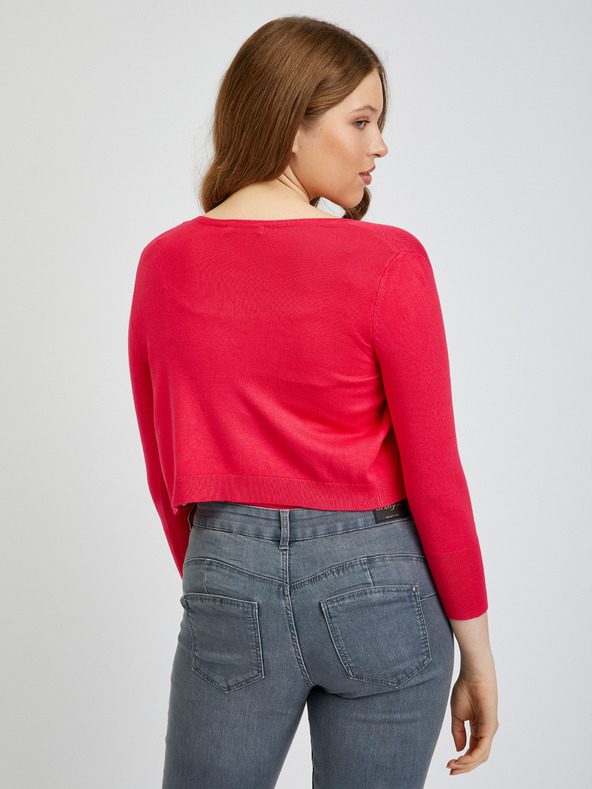 Orsay ORSAY sötétrózsaszín kivágott női kardigán