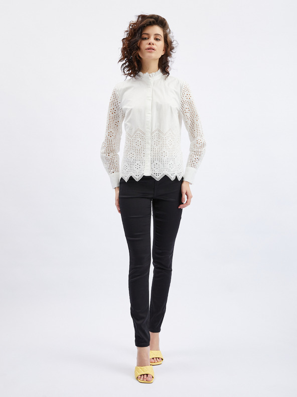 Orsay ORSAY fehér női blúz dekoratív részletekkel