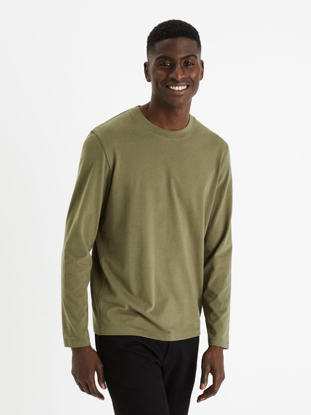 Celio Férfi khaki színű póló Celio Cesolaceml